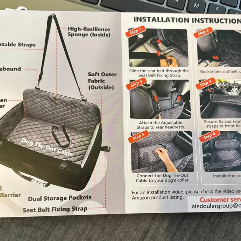 NEW Pet Booster Seat w/ pad & memory foam 